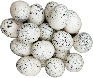 LWINGFLYER 20pcs Artificial Bird Eggs Craft for Home Decor Garden White - Picture 1 of 6