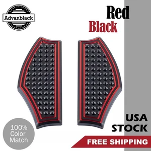Advan Black / Red Vengeance Rear Passenger Floorboards Fits Harley Tourings - Picture 1 of 7