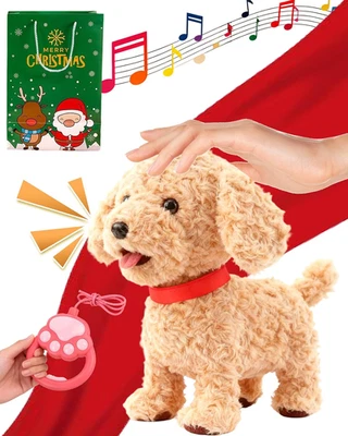 Perro Robot Perro, Robot Perros Realista, con Detección Táctil, Imitación de Voz, Realista S Foto 1 de 4