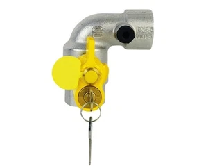 Valvola sfera per gas ad angolo da 3/4 con chiave e prove di pressione da 1/4 - Foto 1 di 1