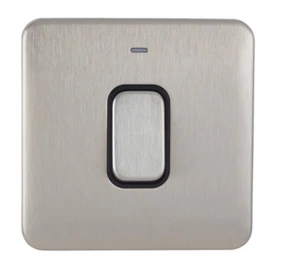 Schneider Lisse - Interruttore ad alta corrente 1 banda 50A DP con LED ind acciaio inox - Foto 1 di 1