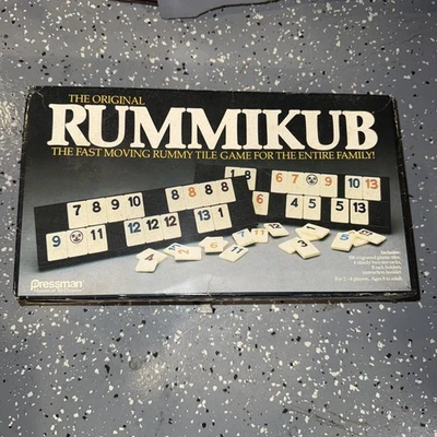 Complete Vintage 1980 Pressman RUMMIKUB Tile Game . Box has normal wear  - Image 1 of 4