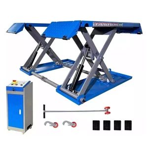 NEW 110V Rise Scissor Lift 7700lbs pneumatic Release Auto Lift Car Lift - Picture 1 of 6