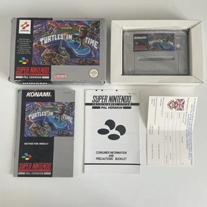 TMNT IV: Turtles in Time - Super Nintendo SNES - UK PAL - Complete in Box - Picture 1 of 16