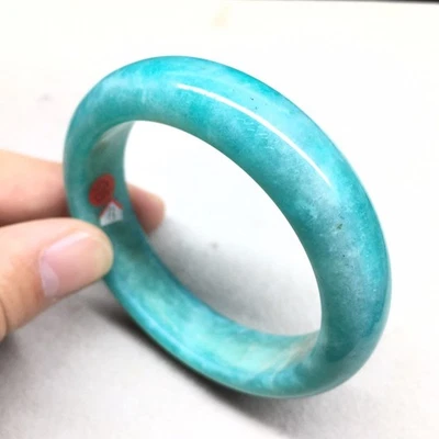 Brazalete de cristal de cuarzo amazonita natural antiguo 57,6 mm AAA Foto 1 de 4