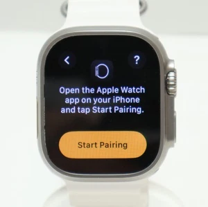 Apple Watch Ultra Titanium Case 49mm (GPS + Cellular) MNH83LL/A White Ocean - Photo 1 sur 21