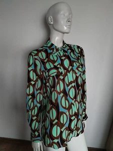 MARC CAIN multicoloured long sleeve top blouse shirt size N 4 - Picture 1 of 12