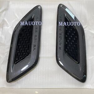 Carbon Fiber Style Front Air Hood Vent Trims Cover For Range Rover Sport 2014-22