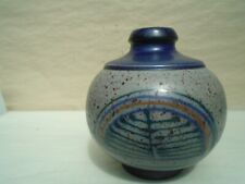 Rather stylish hand made SKLAVENAS art pottery vase with unusual pattern  LOOK