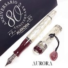 Aurora 80th Anniversary L.E 1919 Sterling Silver 18K nib Fountain Pen