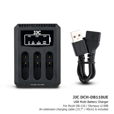 USB Multi Battery Charger DB-110 for Ricoh GR3 HDF GR III GRIII GRIIIX GR3X - Image 1 of 4