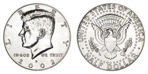 2002 D President Kennedy Half Dollar Fifty Cent Coin Coins U.S. Mint Money - Picture 1 of 3