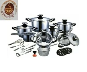 A.M.C. Antihaft Induktions Kochgeschirrset aus 23-teiligem Edelstahl - Bild 1 von 4