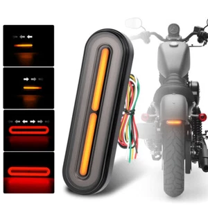 Universal Motorcycle Rear Stop Brake LED Tail Light Flowing Turn Signal - Picture 1 of 12