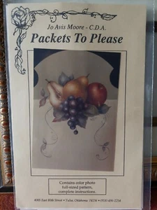 JO MOORE 1991 PEAR APPLE GRAPE FRUIT PLATE PAINTING PATTERN - Picture 1 of 3