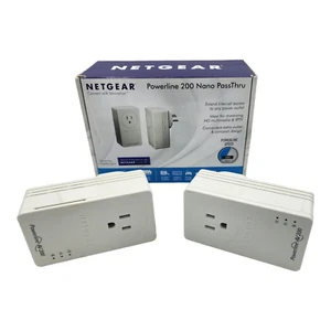 Netgear PowerLine AV+ 200 Nano Adapter XAV1601-100NAS PassThru Online Gaming - Picture 1 of 3