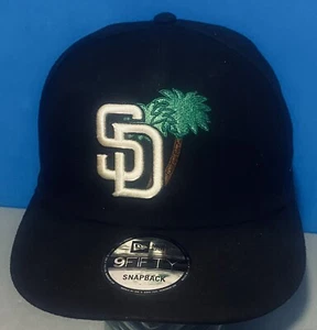 San Diego Padres New Era Mütze Druckknopflasche schwarz MLB Baseballkappe 9Fifty Herren Palmen - Bild 1 von 10