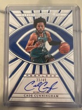 2022-23 Panini National Treasures Peerless Cade Cunningham Auto /49 Pistons!