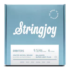 Stringjoy Orbiters beschichtete E-Gitarrensaiten; ausgewogene Stärke 9,5-46 - Bild 1 von 1