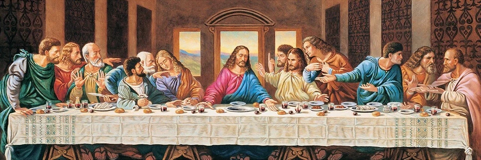 Jigsaw Puzzle Biblical The Last Supper by Leonardo da Vinci 1000 piece NEW pano - Image 1 of 1