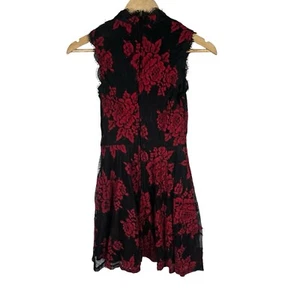 Vestido para mujer City Studios entallado y acampanado de encaje - color junior negro/rojo talla 1 - Imagen 1 de 8