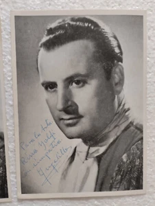 ANGELILLO SPANISH FLAMENCO SINGER HAND SIGNED ADVERTISING PHOTO CARD 1950's - Picture 1 of 2
