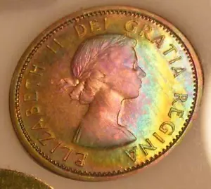 1961 Canada Proof Like Set W/ AWESOME Rainbow Toned Cent !! - Picture 1 of 12