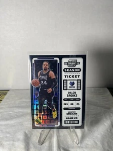 2022 Panini Contenders Optic Season Ticket SSP Black Pandora Prizm Dillon Brooks - Picture 1 of 2