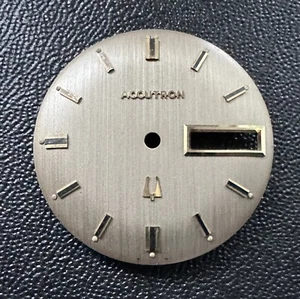 Genuine Bulova Accutron Round Watch Dial Gray 28 .5 mm E11-24 - Picture 1 of 4
