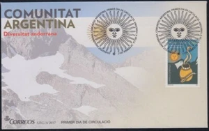 Andorra Española 452 2017 Comunidad Argentina SPD Sobre Primer día - Imagen 1 de 1