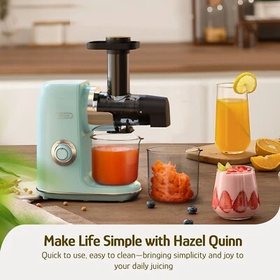 Exprimidor de masticación a presión fría Hazel Quinn frutas verduras fácil de limpiar verde menta Foto 1 de 4