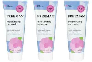 Freeman Moisturizing Glacier Water & Pink Peony Gel Facial Mask 3 PK - Picture 1 of 1