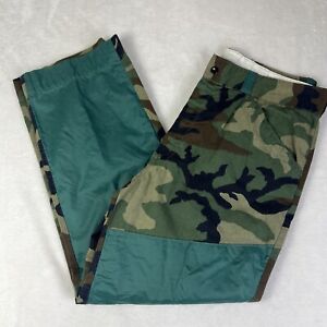 VINTAGE 80s Game Winner Army Duck Hunting Outdoors Camo Green Utility Pant 36x31