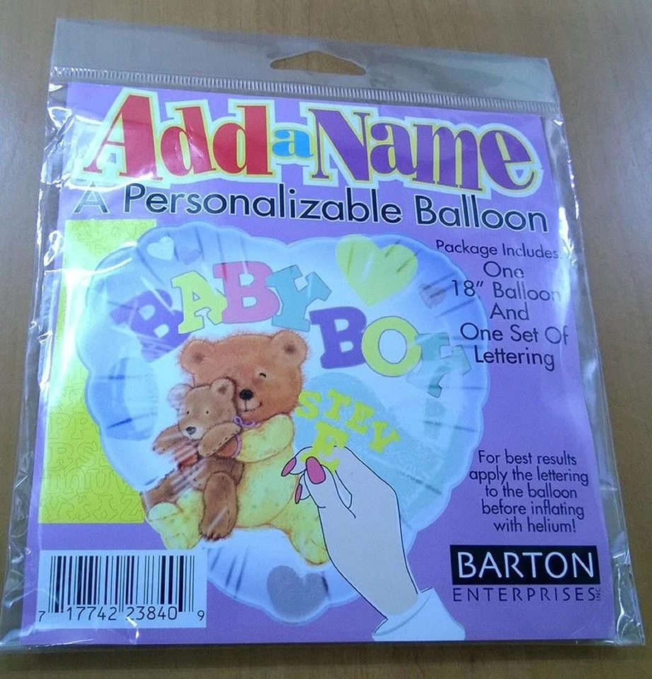 Add A Name Baby Boy Balloon 18" - Personalisable - Image 1 of 1