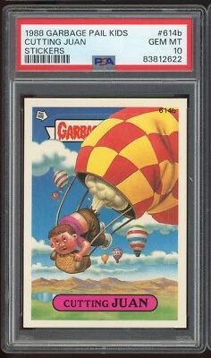 Garbage Pail Kids 15th Series #614b Cutting Juan PSA 10 GEM MINT Os15 Die-Cut - Image 1 of 2