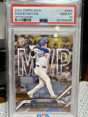 2024 Topps Now #OS6 Shohei Ohtani Offseason NL MVP MLB PSA 10 GEM MINT Dodgers - Image 1 of 2