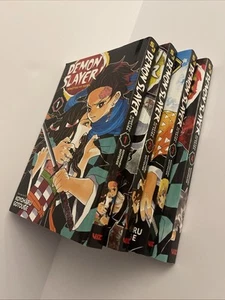Demon Slayer Manga Inglés Vol 1-4 LIGERAMENTE USADO Novela Gráfica Koyoharu Gotouge - Imagen 1 de 5