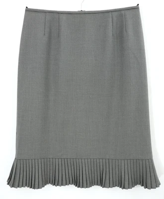 Falda lápiz recta con volantes de poliéster gris geométrico talla 8 LE SUIT para mujer Foto 1 de 4