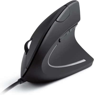 Anker Ergonomic Optical USB Wired Vertical Mouse 1000/1600 DPI, 5 Buttons CE100 - Image 1 of 4