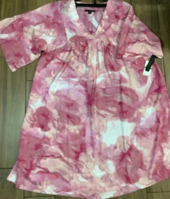 Donna Karan Sleepwear Gown Women’s Size S/M Viscose Lounge in Watercolor Pinks - Image 1 of 4