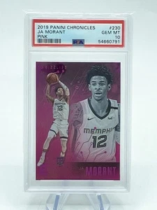 2019 Panini Chronicles Ja Morant PINK ROOKIE RC GEM MINT PSA 10 #230 Essentials - Bild 1 von 2