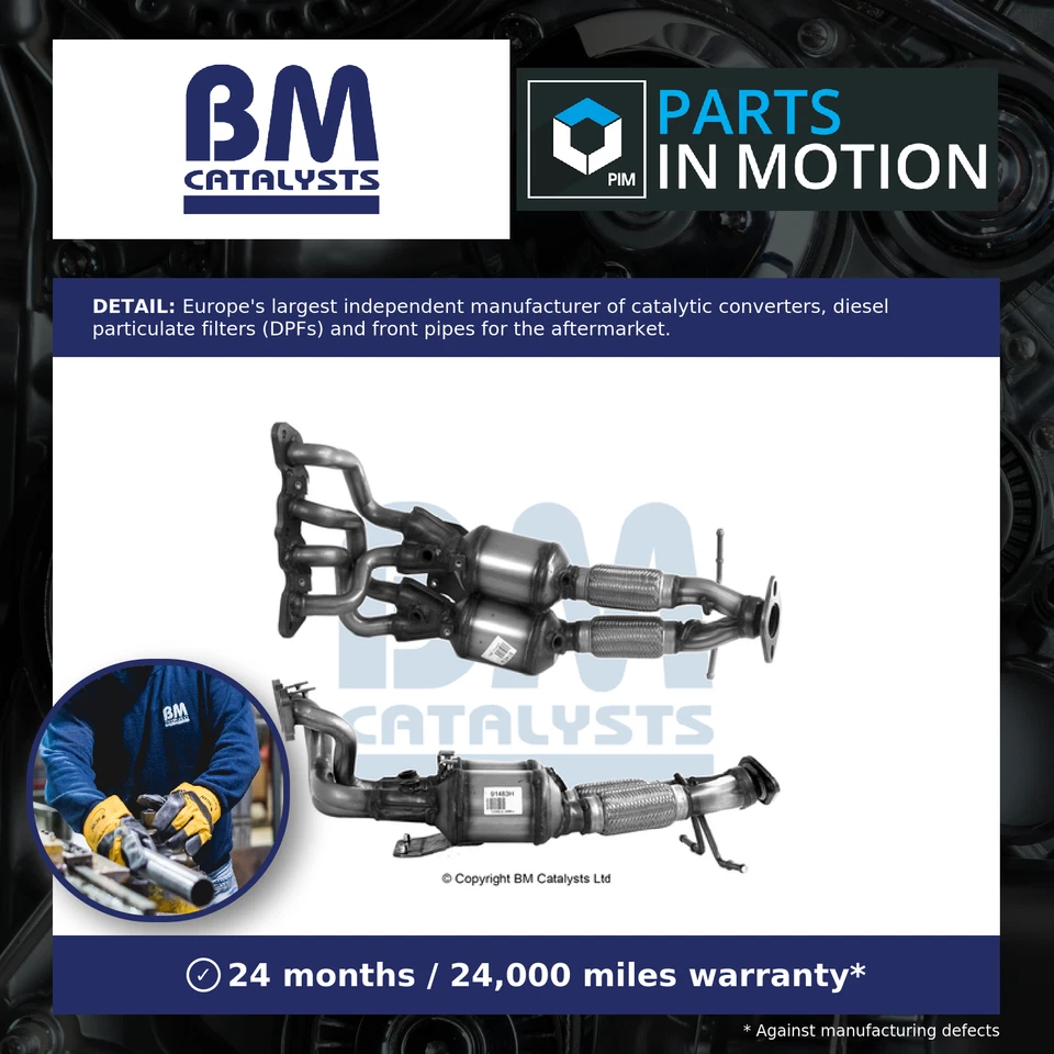 Catalytic Converter Type Approved + Fitting Kit fits FORD FOCUS C-MAX Ti 1.6 BM - Image 1 of 4