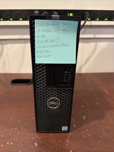 Dell Precision SFF 3431, Core I9-9900, 512GB SSD 16GB RAM, Nvidia P1000, Win 11P - Picture 1 of 5