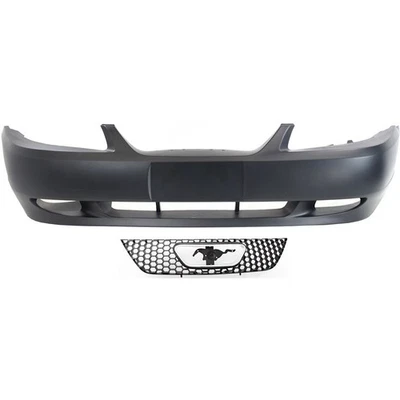 Bumper Cover and Grille Kit Fits 1999-2004 Ford Mustang Front Convertible/Coupe - Image 1 of 4