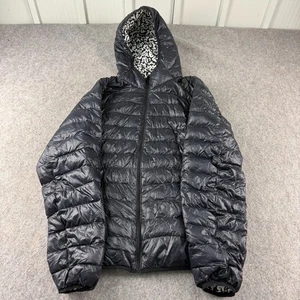 Uniqlo x Keith Haring SPRZ NY Jacket Mens Medium Black Down Puffer Hooded Zip - Picture 1 of 13