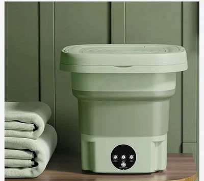 8L Portable Small Foldable Washing Machine with Spin Dryer For Socks Underwear P - Image 1 of 3