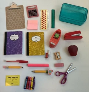 Our Generation School Supplies Accessory Set for 18" Dolls scissors tape crayons - Picture 1 of 7