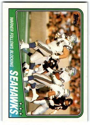 1988 Topps Seahawks Team Leaders - Curt Warner Seattle Seahawks #130 - Image 1 of 2