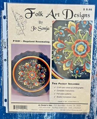 Jo Sonja's Rogaland Rosemaling Folk Art Decorative Painting Pattern P-1021 - Image 1 of 4