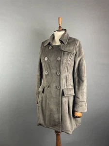 Desigual Womens Trench Coat Size 38 Gray Polyester Long Sleeve Long Jacket - Picture 1 of 11